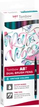 TOMBOW Dual Brush Pen ABT, 6-colours-set, vintage colours