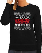 Bellatio Decorations foute Kersttrui 404 error fun Kerst - sweater - zwart - dames XL