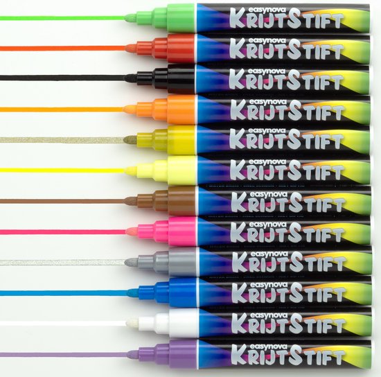 EasyNova Raamstiften - Krijtstiften voor raam en whiteboard - 12 Stuks