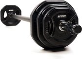 Matchu Sports - Ensemble body pump - 20 kg - Ensemble body pump - Halter body pump - Poids métalliques recouverts de caoutchouc - Qualité Premium