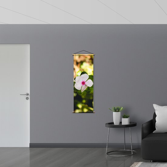WallClassics - Affiche Textile - Bloem Rose Clair - 40x120 cm Photo sur Textile