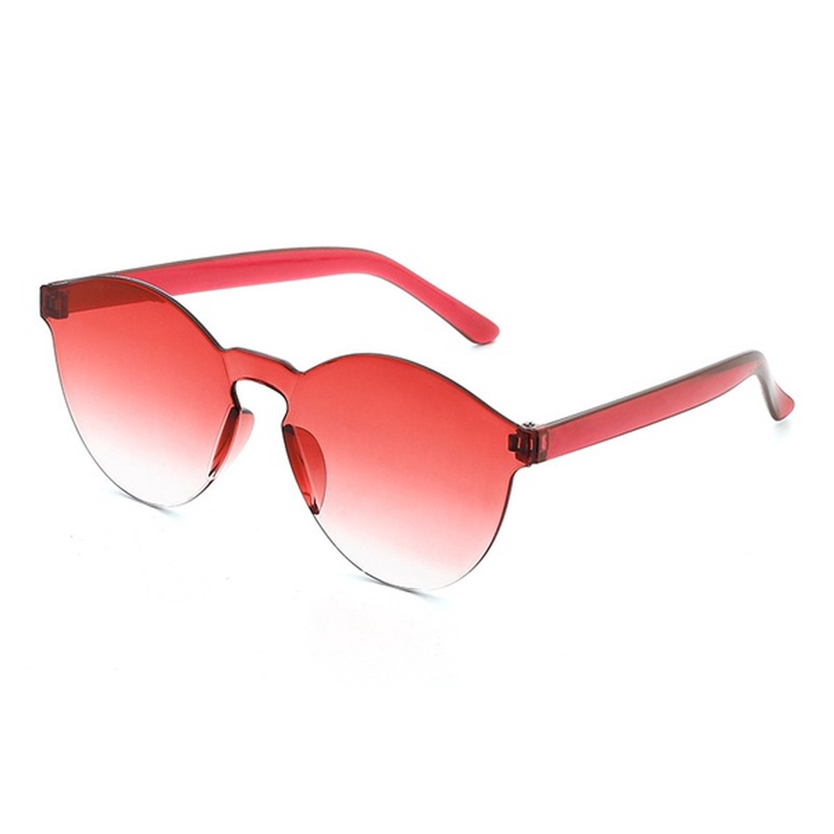 Ronde Zonnebril - Vrouwen - Rood