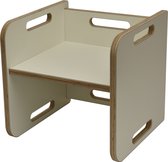Kubusstoel - Kinderstoel 1-7 jaar - Van Aaken Design - Gemaakt in Nederland - 15mm Berken Multiplex wit