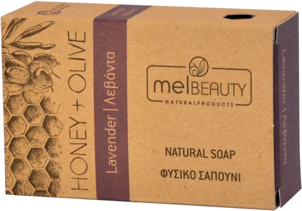 MelBeauty Honey and Olive Oil Soap with Lavender Aroma 85gr | Olijfolie Zeep met Honing | Handzeep