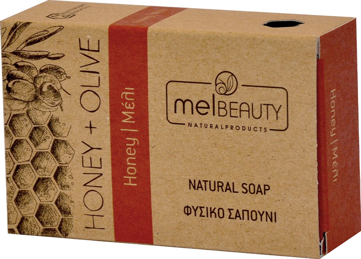 MelBeauty Honey and Olive Oil Soap with Honey Aroma 85gr | Honing Olijf Zeep | Handzeep
