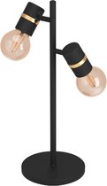 EGLO Lurone Tafellamp - E27 - 50 cm - Zwart/Goud