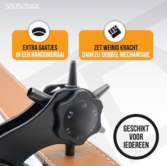 Pince à trou de ceinture professionnelle PrimeSide - Pince à poinçonner - Pince à revolver