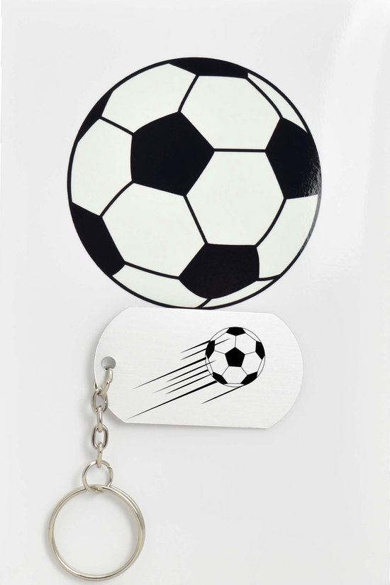 porte-clés de football avec carte - cadeau de sport - sport - Joli cadeau à offrir à votre athlète - 2,9 x 5,4 cm