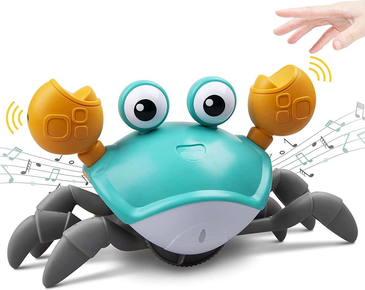 BJoy Krab Speelgoed Kinderen Toys Loopt op zij met sensoren Cadeau