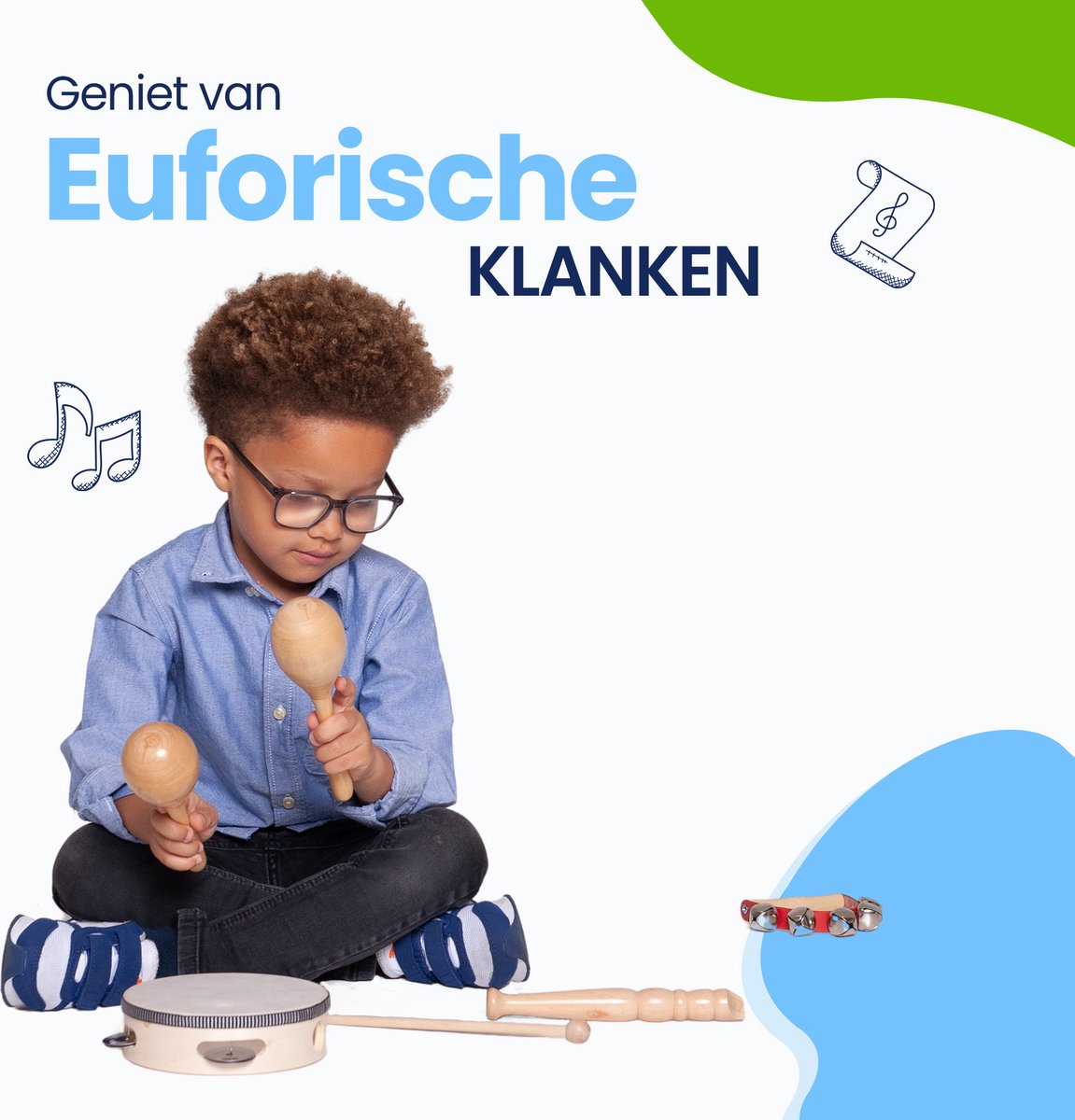 Kadoing 18-delige Muziekinstrumenten Set - Montessori Speelgoed voor Kinderen - Houten Muziekset — afbeelding 3