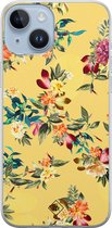 Casimoda® hoesje - Geschikt voor iPhone 14 Plus - Floral Days - Siliconen/TPU telefoonhoesje - Backcover - Bloemen - Geel