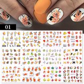 12 Stuks Nagelstickers – Nail Art Stickers – Herfst Bladeren