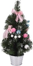 Kunstkerstboom - mini - inclusief versiering - PVC - kerstboom - 40 cm