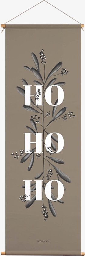 MOODZ design | Textielposter | Ho Ho Ho | Kerst | Kerstmis | Christmas | 40x120 cm