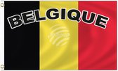 Belgische Vlag - België - La Belgique - Support België - WK/EK - Voetbal - Sport - Feest - Geslaagd - Koningsdag - 90x150 cm
