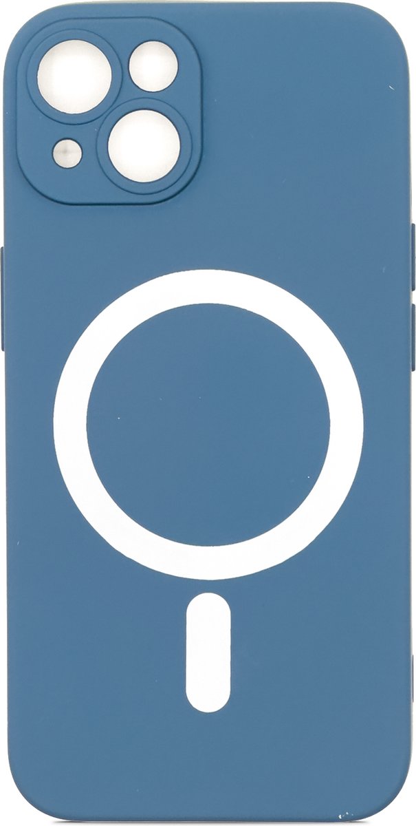 iPhone 14 hoesje magnetisch - Blauw - Siliconen