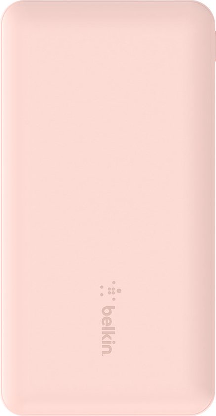 Belkin Boost-Up Charge 10.000 mAh Powerbank - USB-A naar USB-C-Kabel - 3-Poorts - Geschikt voor iPhone – 15W - Roségoud