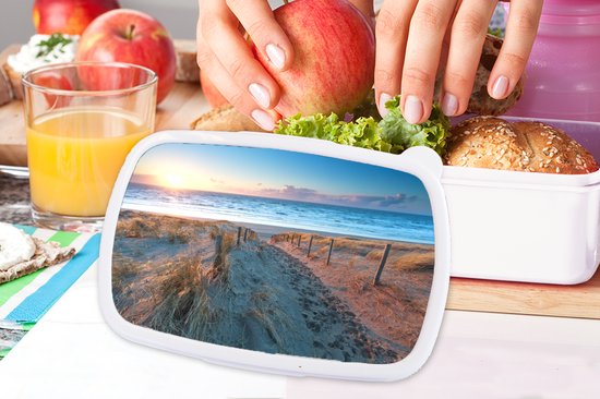 Corbeille à pain Wit - Lunch box - Lunch box - Plage - Mer - Soleil - Dune - 18x12x6 cm - Adultes