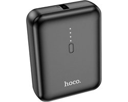 Hoco Mini Powerbank 5000 mAh - Compacte Noodlader - Met LED Indicator - Ideaal voor Telefoon & Draadloze Oortjes - Zwart