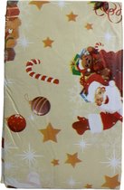 Kerst tafelkleed - Geel - 200 x 140 - Bedrukking - Kerstmis - Vinyl - Diner - Tafellaken