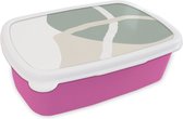 Broodtrommel Roze - Lunchbox - Brooddoos - Minimalisme - Pastel - Design - 18x12x6 cm - Kinderen - Meisje