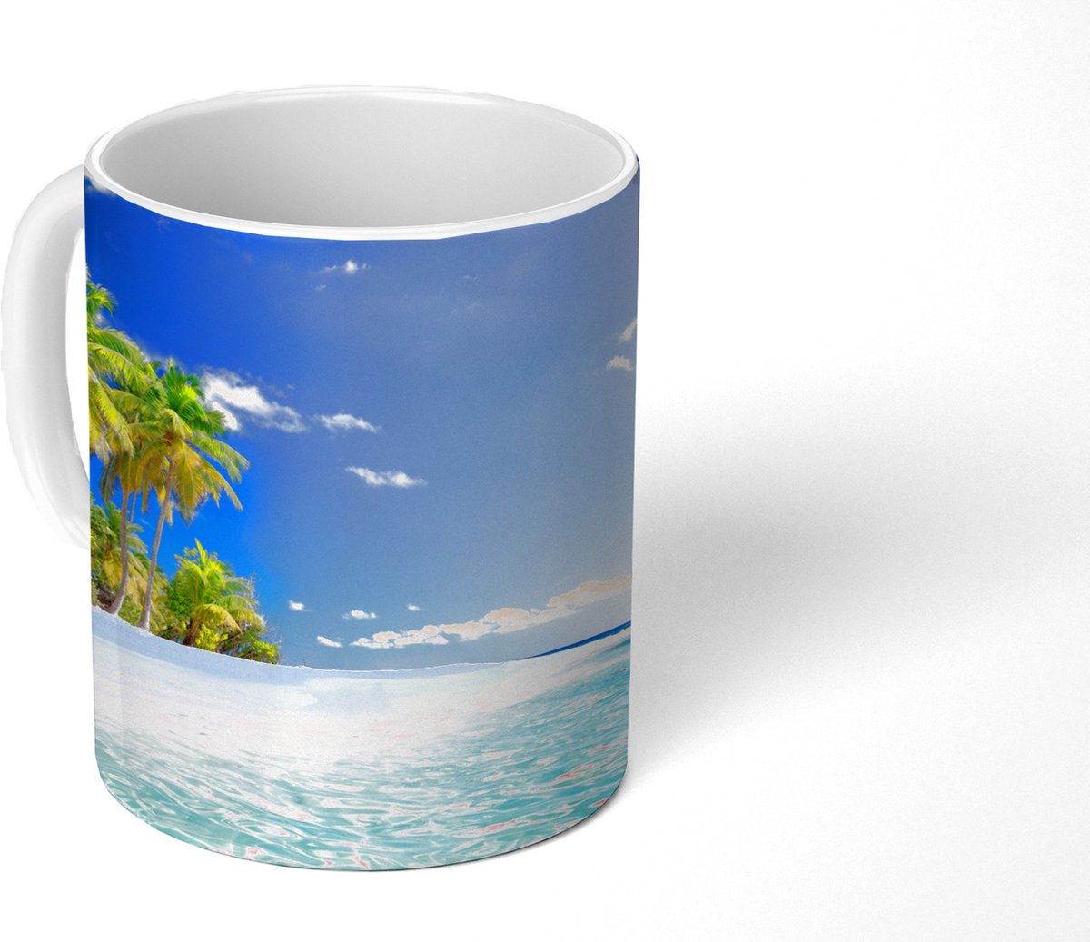 Mok - Koffiemok - Strand - Zee - Palmboom - Zon - Zomer - Mokken - 350 ML - Beker - Koffiemokken - Theemok