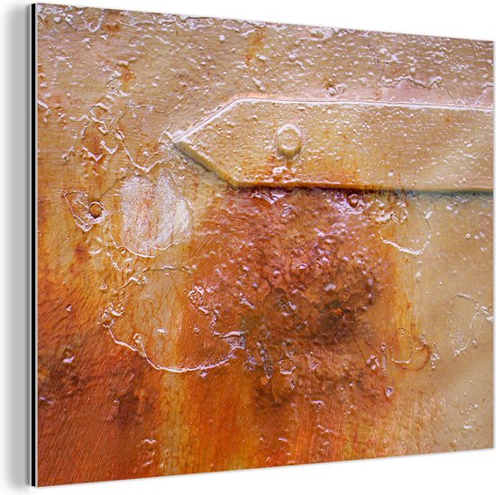 Wanddecoratie Metaal - Aluminium Schilderij Industrieel - Roest - Retro - Staal - IJzer - 40x30 cm - Dibond - Foto op aluminium - Industriële muurdecoratie - Voor de woonkamer/slaapkamer