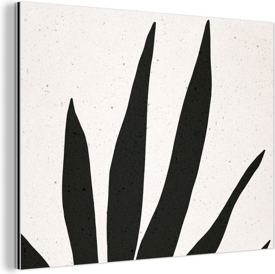 Décoration murale Métal - Aluminium Peinture Industriel - Feuille - Végétal - Minimalisme - 40x30 cm - Dibond - Photo sur aluminium - Décoration murale industrielle - Pour le salon / chambre