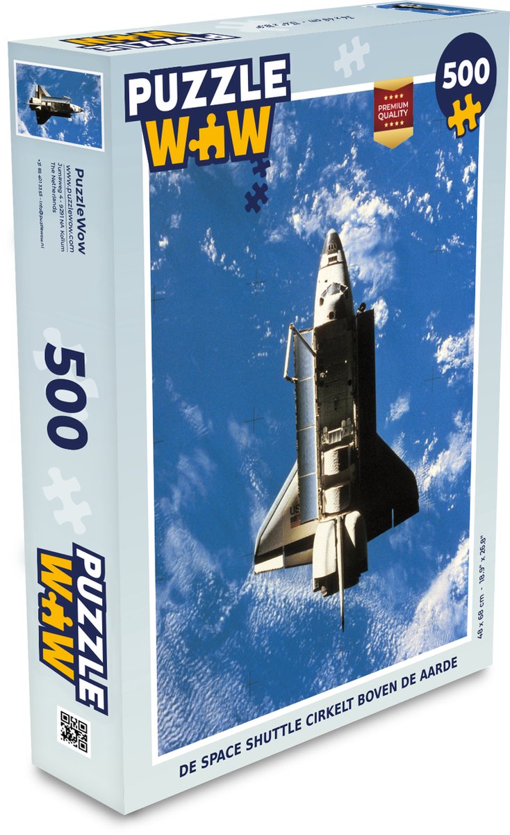 Puzzel De Space shuttle cirkelt boven de aarde - Legpuzzel - Puzzel 500 stukjes