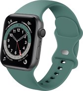 Strap-it Classic Siliconen band - Geschikt voor Apple Watch bandje - Series 1/2/3/4/5/6/7/8/9/SE/Ultra (2) - Cactus - Bandje siliconen sport loop - iWatch sportbandje voor maat: 42 mm 44 mm 45 mm 49 mm