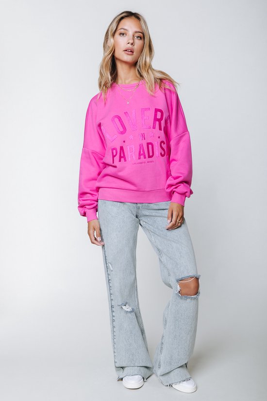 Colourful Rebel Lovers Paradise Embro Cropped Sweat M