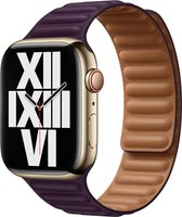 Apple Watch Leather Link - 45mm - Dark Cherry - S/M - voor Apple Watch SE/5/6/7