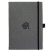 Dingbats A5+ Wildlife Grey Elephant Notebook - Plain