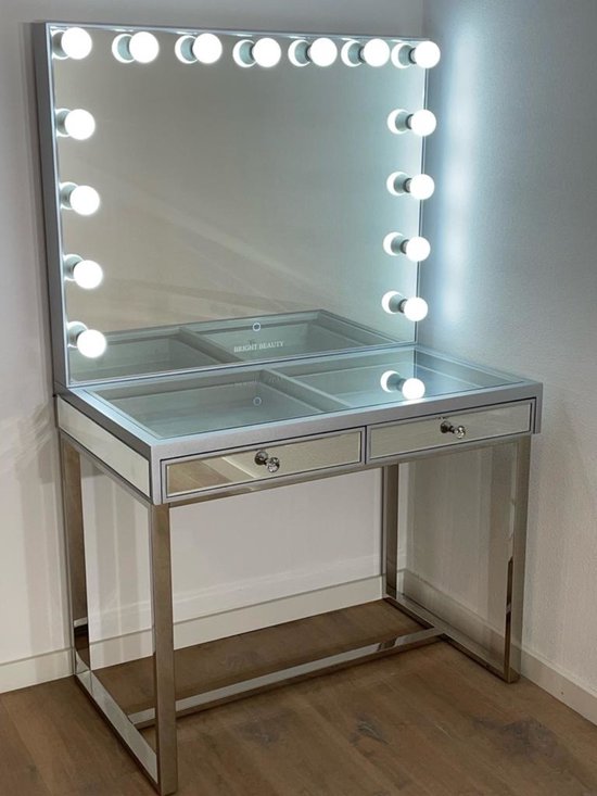 AANBIEDING BRIGHT BEAUTY luxe kaptafel spiegel - make up tafel met make up spiegel... | bol.com
