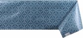 Raved Tafelkleed/Tafelzeil Mandala Design Blauw/Wit  140 cm x  140 cm - PVC - Afwasbaar