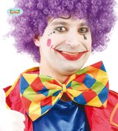 Guirca - Clown & Nar Kostuum - Geruite Vlinderdas Clown 30 Centimeter - Multicolor - Carnavalskleding - Verkleedkleding