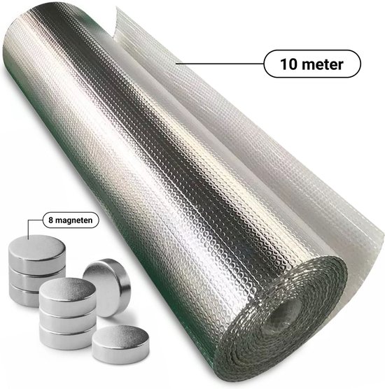Qualitá® Radiatorfolie 10 Meter incl 8 magneten