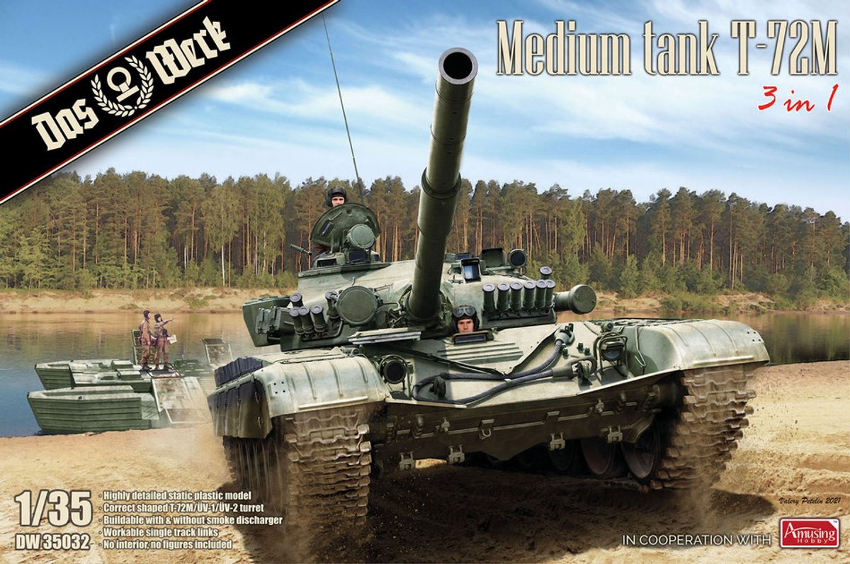 Das Werk Modelbouwpakket Militaire voertuigen - 35032 Medium tank T-72M - 3 in 1 Plastic - 1:35 - Modelbouw