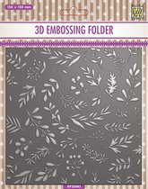 EF3D063 - Nellie Snellen 3D Embossing Folder Branches & Berries - embossingfolder takjes en besjes - mal