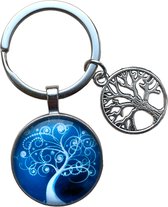 Sleutelhanger Tree of Life - Levensboom – Glas – NightSky