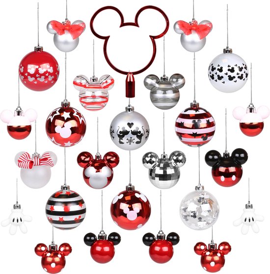 Mickey et Minnie Mouse Disney - Un ensemble de boules de Noël, décorations  de sapin de... | bol.com