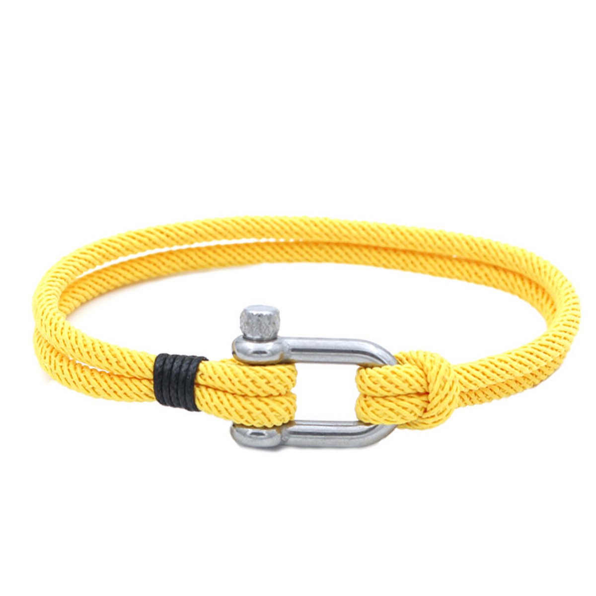 Kungu Geel & Zilver luxe rope armband voor heren en dames - Outdoor Milano line - Cadeau - Geschenk - Voor Man - Vrouw - Armbandje - Jewellery