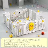 Kunststof grondbox van Babyduck | Playpen | Babypark | Grote babybox | Hoge kwaliteit | Kleur Grijs