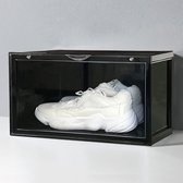 Kicksafe® Sneaker Box - Schoenenopberger - Stapelbaar - Sideways (met Deurtje en Magneetjes) - 1 stuks - Zwart