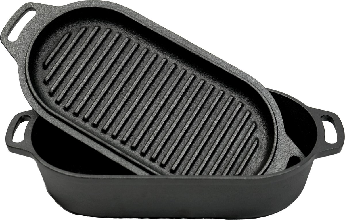 Valhal Outdoor Dutch Oven oval, 9L cast-iron pan