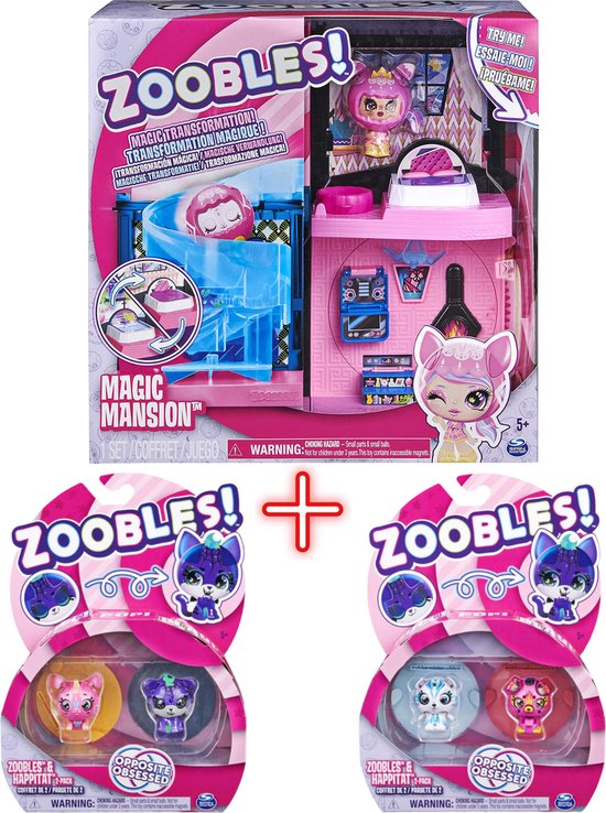 Zoobles Dance Studio Multipack Playset - 3 Exclusive Figures With Storage Case Ages 5+