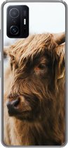 Telefoonhoesje Geschikt voor Xiaomi 11T Pro hoesje - Schotse Hooglander - Dieren - Horens - Siliconen Telefoonhoesje Telefoonhoesje