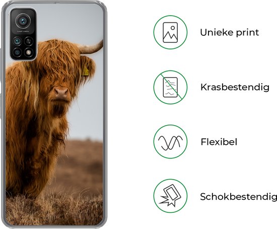Xiaomi Mi 10T 5G - Highlander écossais - Dune - Herbe - Coque de téléphone en Siliconen
