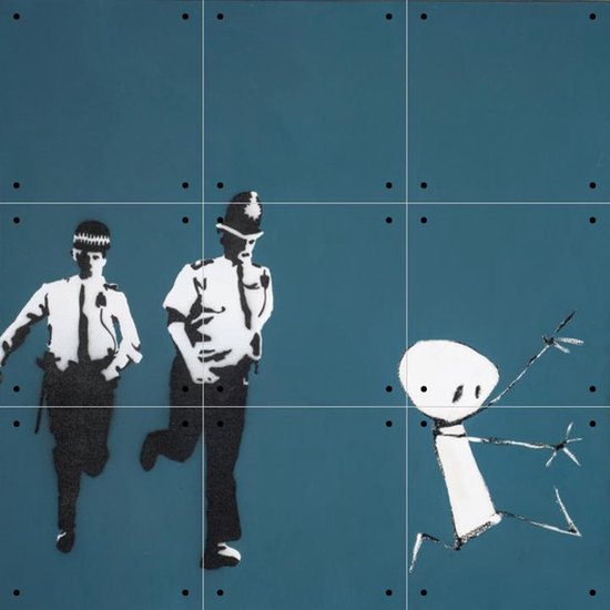 IXXI The Chase - Banksy - Wanddecoratie - 60 x 60 cm