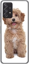 Geschikt voor Samsung galaxy a73 hoesje - Hond - Huisdieren - Vacht - Siliconen Telefoonhoesje